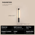 Smart Dimmable Outdoor Wall Light Black Modern LED Lamp IP65 Waterproof via APP Control for Garden Home
