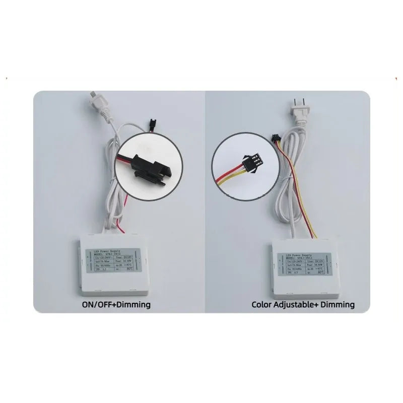 One-button 24W/36W smart bathroom mirror touch dimming switch with built-in driver power supply DC12V