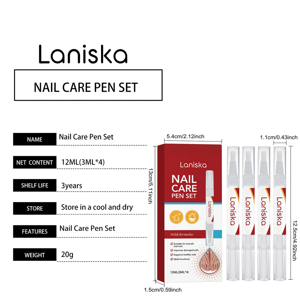 Nail Repair Pen Set Treatment Damaged Reduce Cracking Improve Dry Cuticle Remove Dead Skin Nourishing Portable Nail Care Product