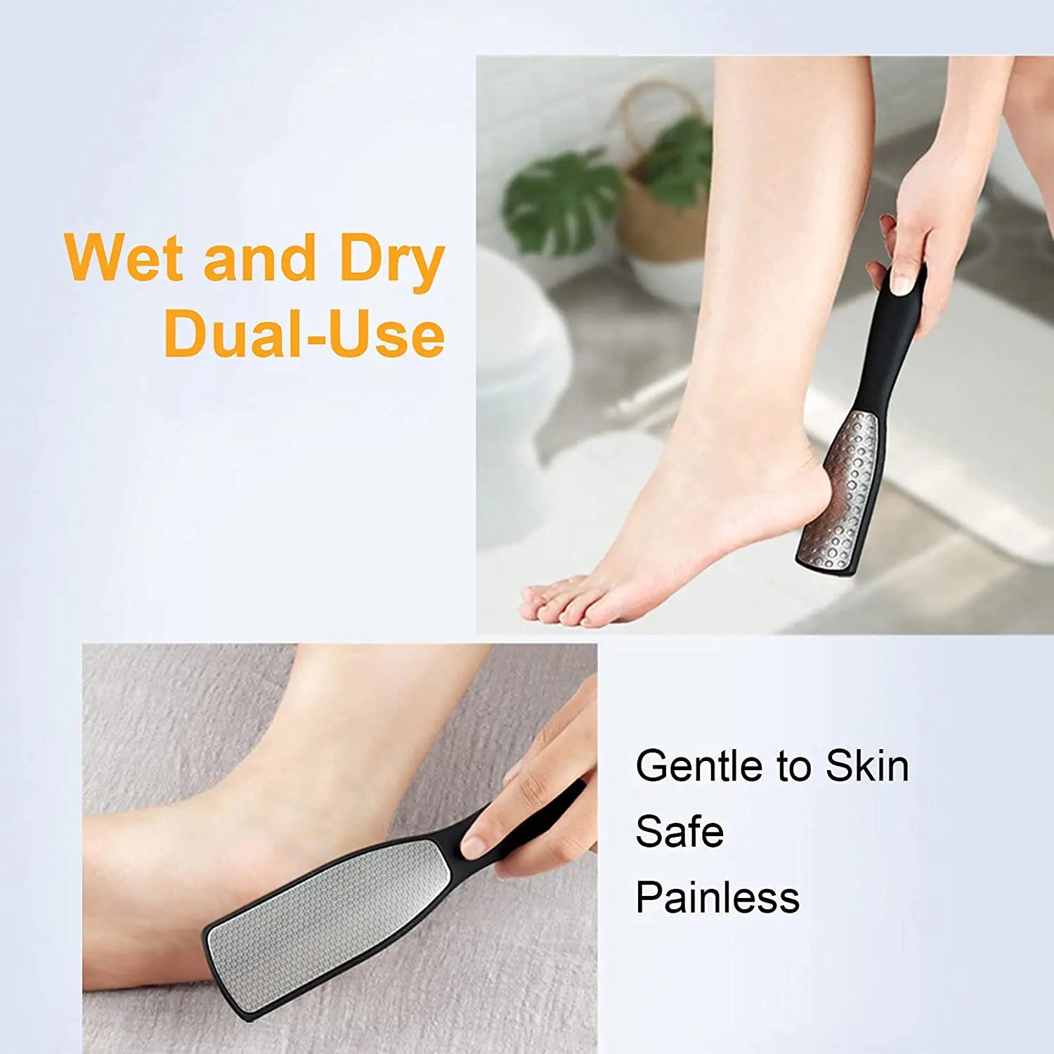 Pedicure Tools Heel Scratcher Files Artifact Exfoliating Calluses Brush Stainless Steel Foot Sharpening Double-sided Pedicura
