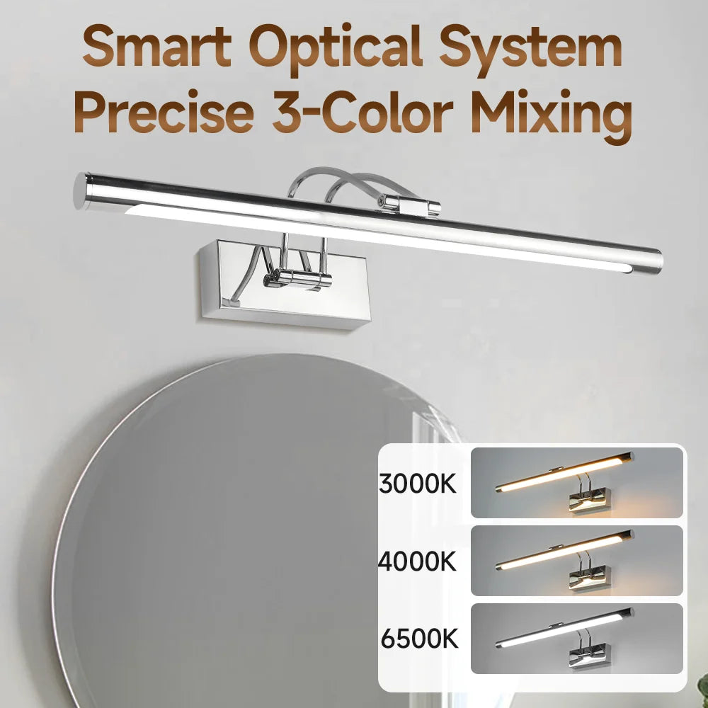 LED Mirror Light vanity Lamp 110-220V 3 Colors Wall Light Mural Spotlights Suitable For Dressing Table