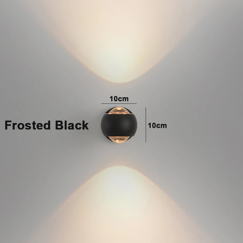 Indoor Home Decoration Sconce Light Metal Body Acrylic Lampshade Up Down Wall Lamp Modern Bedroom Reading Rotatable Spot Lustres