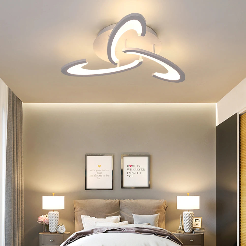 Modern Led Acrylic Ceiling Light Fixture Creative Design Led Chandelier Ceiling Lamps RC Dimming  Indoor Lighting Plafon Lustres