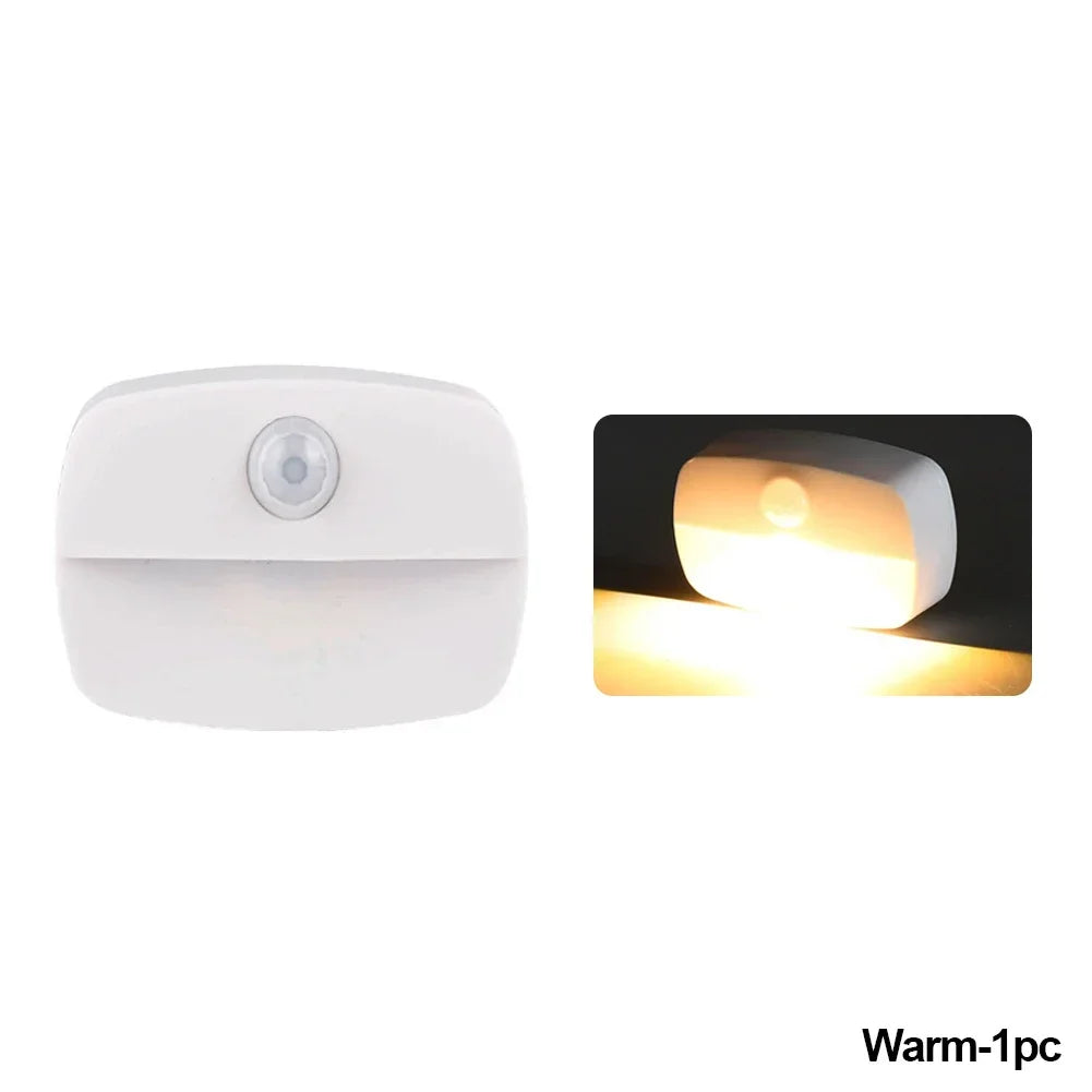 Motion Sensor Smart Led Night Light, Square Lens Eye Protection Bedside Lamp,for Wardrobe,Living Room,Bedroom,Staircase,Camping