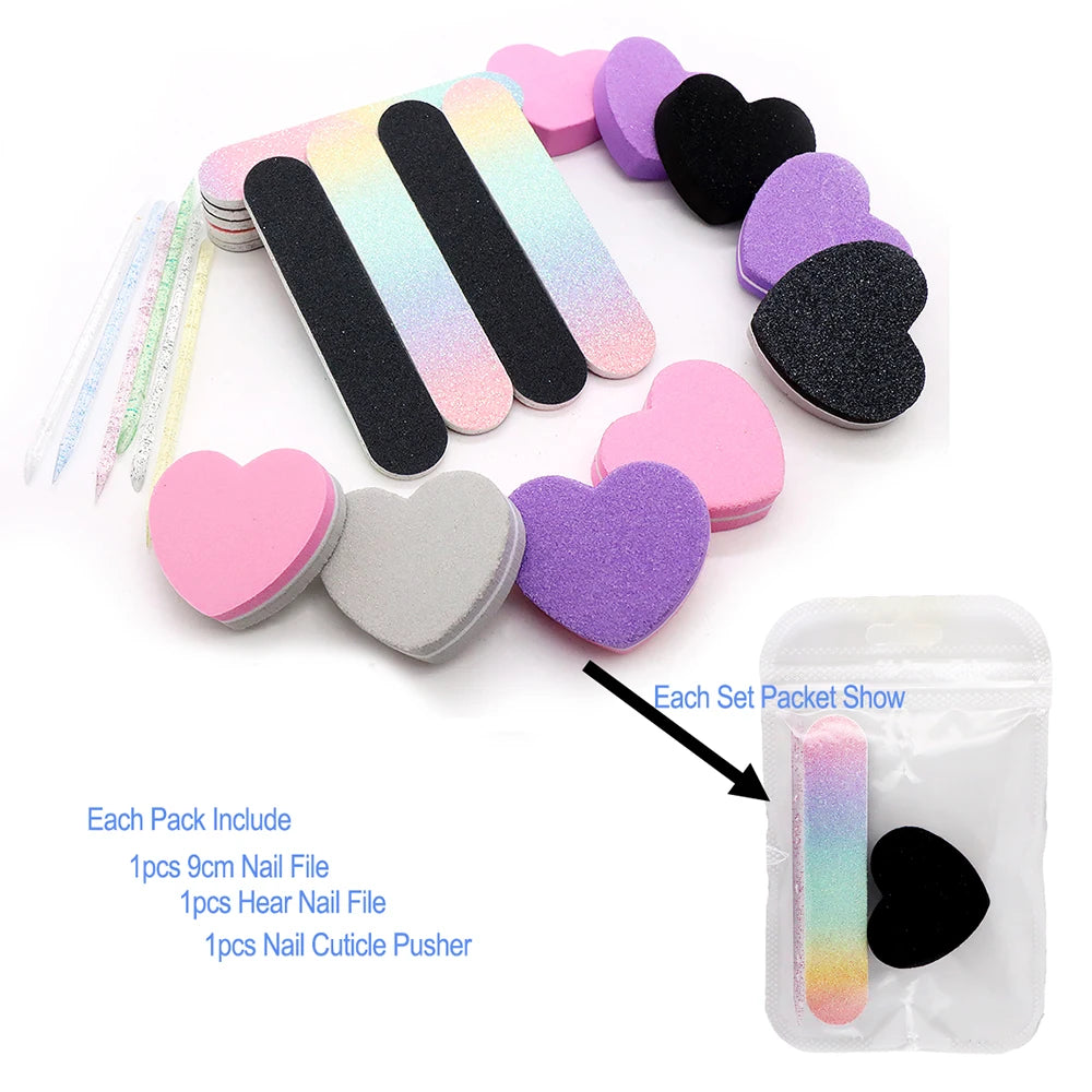 5/10 Sets Care Manicure Set MINI Heat Nail File Set Professional Nail Clipper Kit 3pcs each Pack Nail cuticle clipper Kits