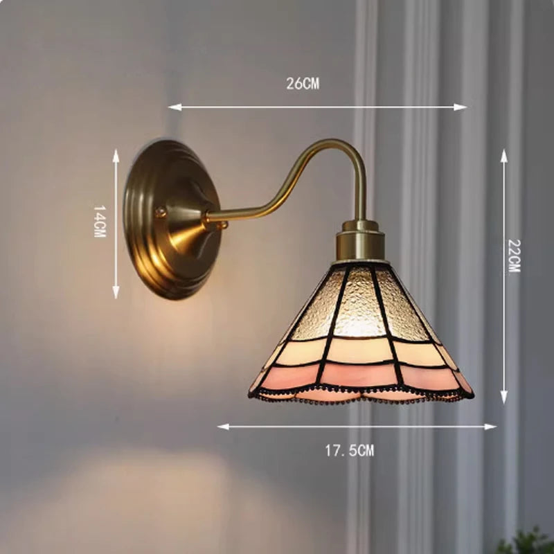 Bedroom LED Wall Lamp Indoor Vintage Interior Lighting Adjustable Night Light For Bedroom Dining Room Cafes Wall Sconce Brass