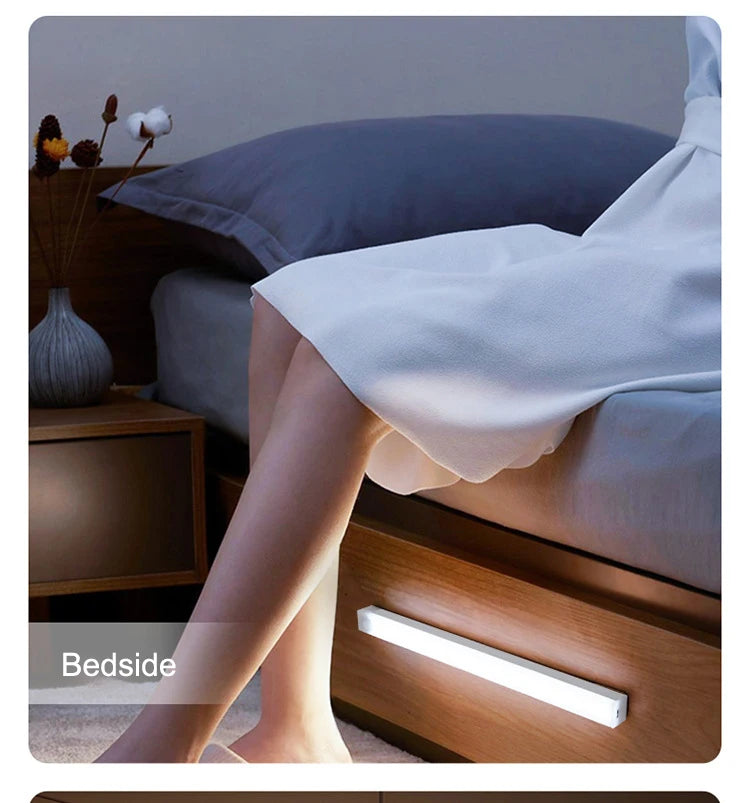 LED Smart Night Light Wireless Auto-Sensing Backlit Safety Light for Bedroom Closet Cabinet Stairway Home Lighting
