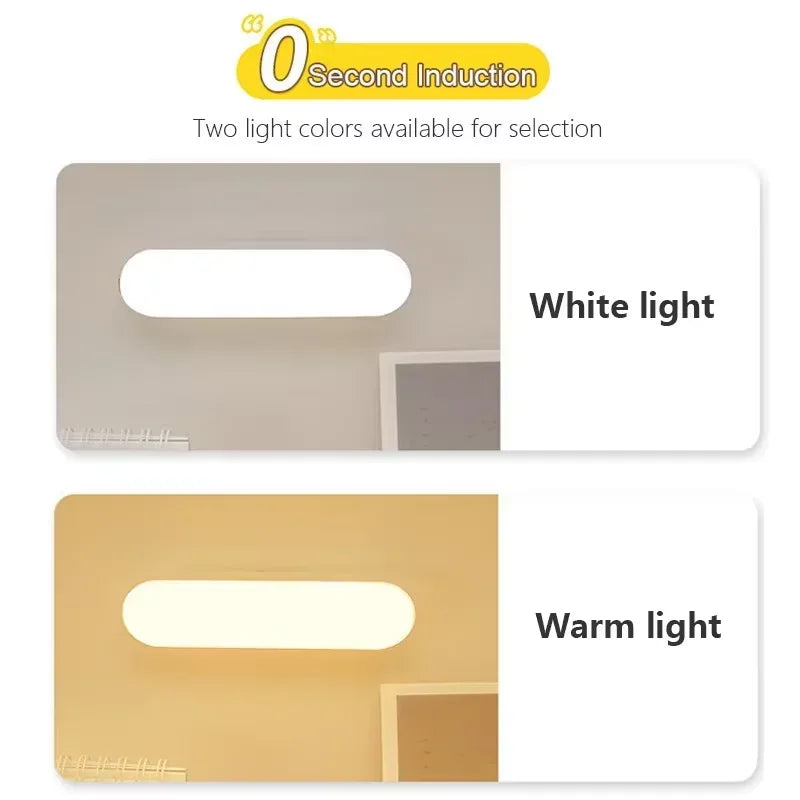 Motion Sensor Lamp Night Light Wireless LED USB Type C Rechargeable Lamp for Kitchen Cabinet Bedroom Wardrobe Staircase Lighting