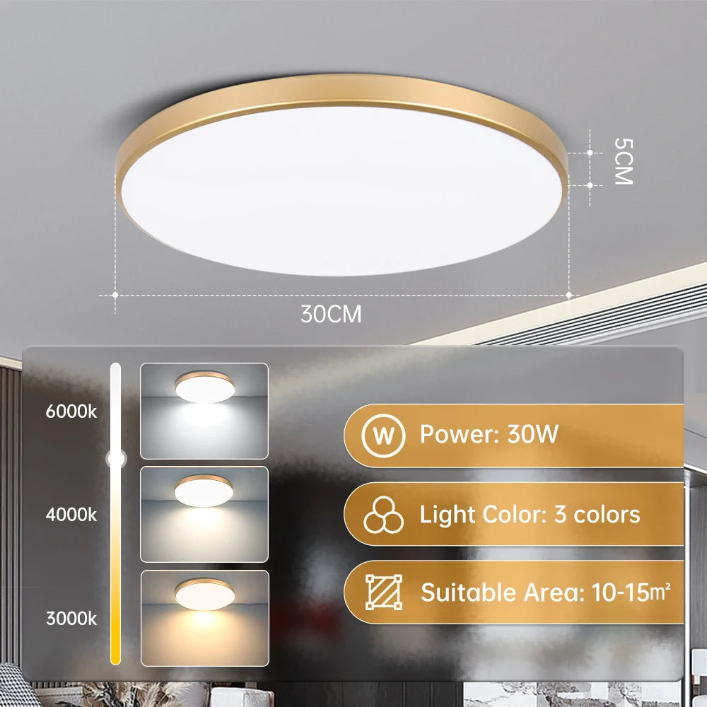 LED Ceiling Lamps Chandelier Panel Lamp IP44 Waterproof Bathroom Ceiling Lights Indoor Lighting for Bedroom Living Room Luminair