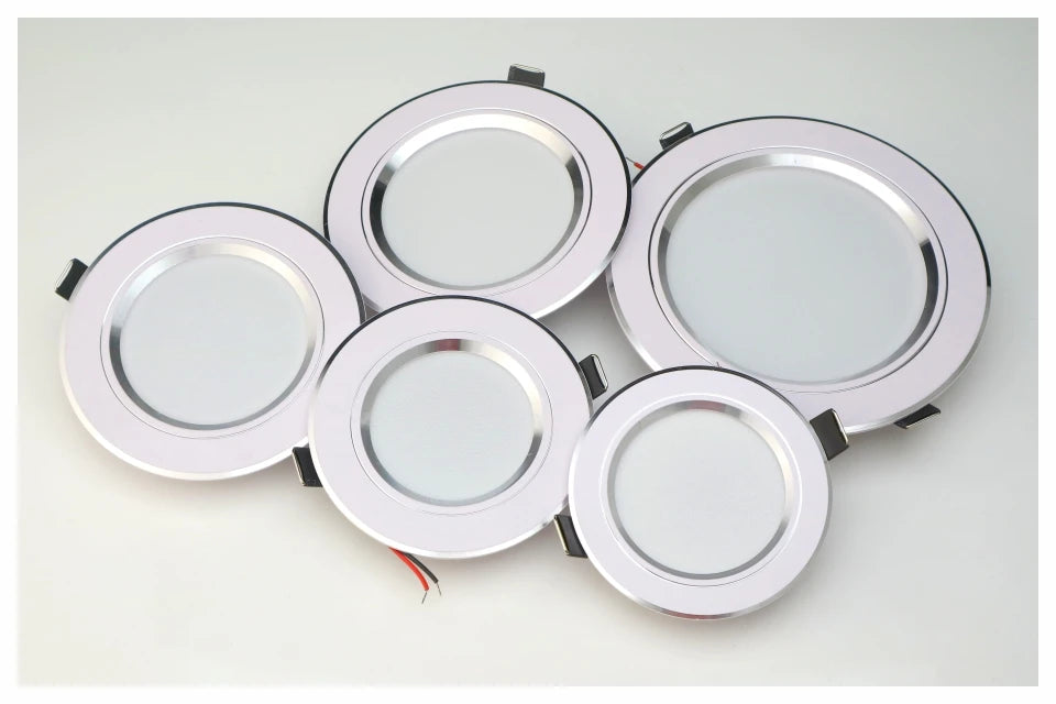 Led Downlights 220v Led Ceiling Light 5W 9W 12W Recessed Down light Round Led Panel Light 15W 18W LED Spot light Indoor Lighting