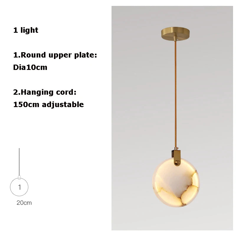 Modern Decorative Lighting Attic Lobby LED Chandelier Luxury Living Room Staircase Marble Pendant Light Villa Ceiling Chandelier