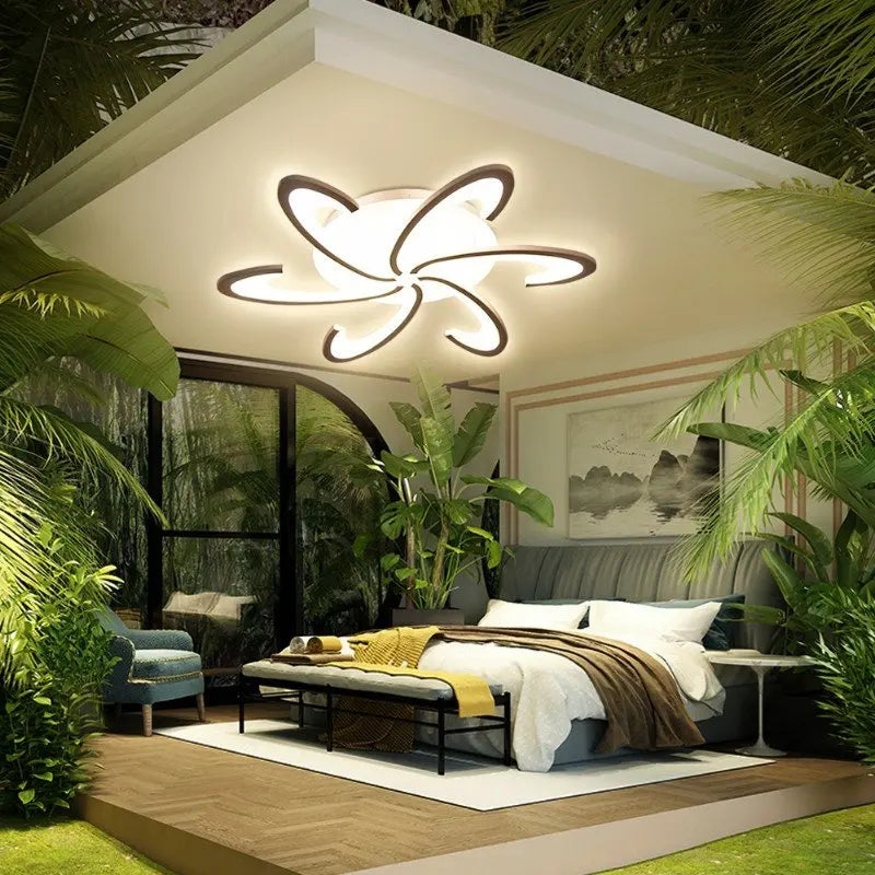 Modern Ceiling Lamp Indoor Acrylic Lustre For Bedroom Living Dining Room Kitchen Led Chandelier RC Dimmable Pendant Light Decor