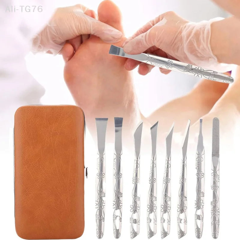Professional Pedicure Tools Set - Stainless Steel Manicure Knife Kit with Toe Pedicure Knife Nail Scraper Dead Skin Removal