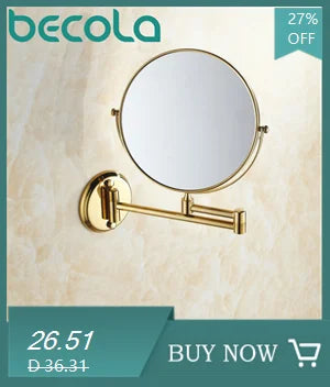 8 Inch Hotel Bathroom Extending Wall Makeup Mirror With 3x Magnification for Cosmetic or Shaving, 360 Swivel Mirrors Chrome