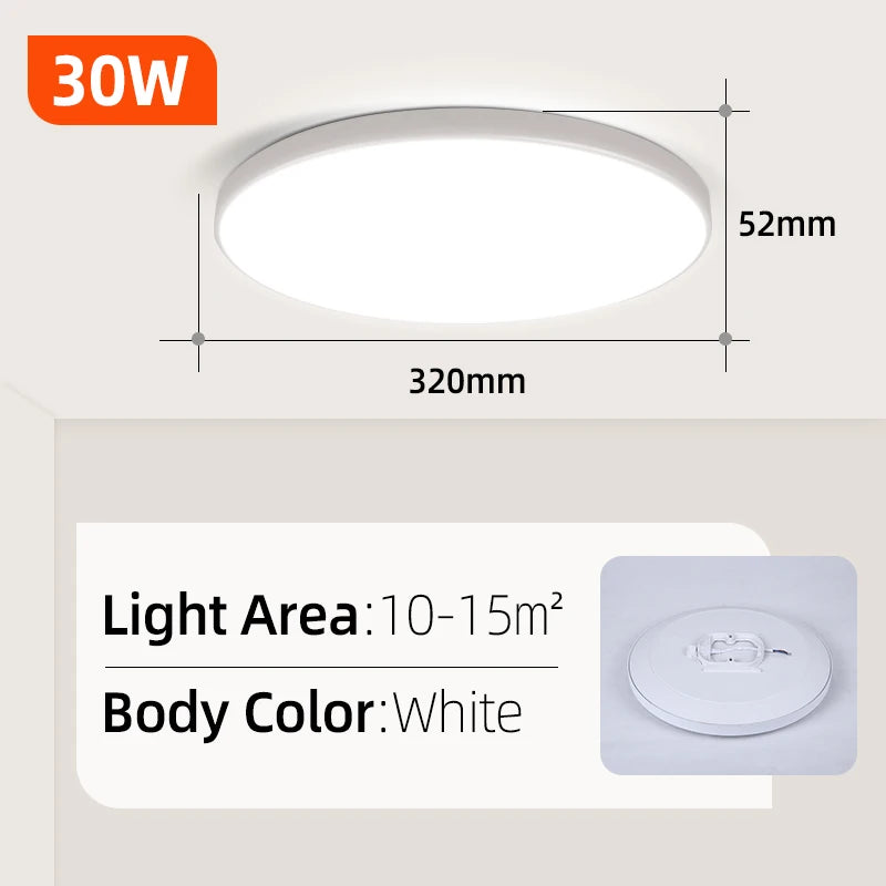 Modern Ceiling Lamp 220V Dustproof Led  Ultra-thin Ceiling Chandelier for Indoor Living Room Bedroom Decorative Ceiling Light