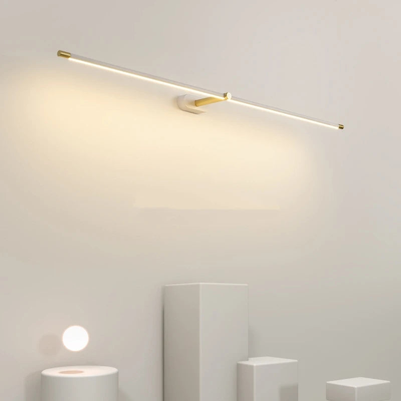 Modern Mirror LED Wall Lamps Minimalist Bathroom Wall Lamps For Bedroom Bedside Sconces Decorative Wall Mirrors Lighting Fixture