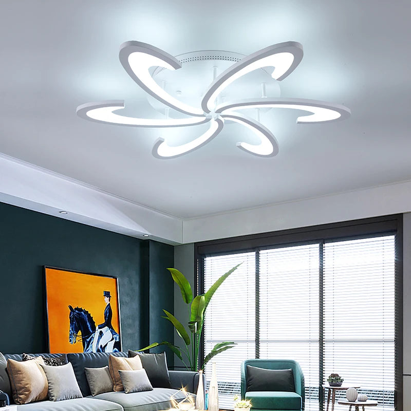 Modern Led Acrylic Ceiling Light Fixture Creative Design Led Chandelier Ceiling Lamps RC Dimming  Indoor Lighting Plafon Lustres