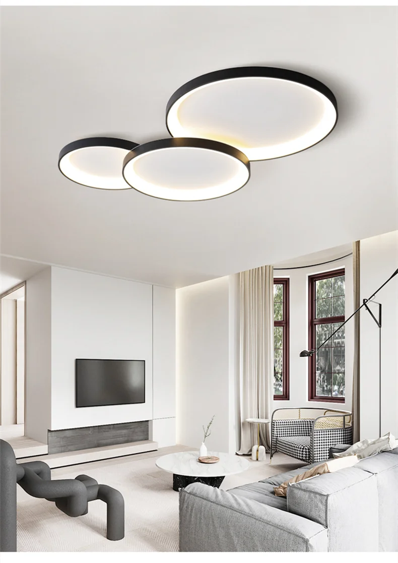 Modern Round Smart Led Ceiling Lamp Lighting Living Room Bedroom Dimmable Simple Ceiling Lights Home Decor Lighting Lamp Fixture