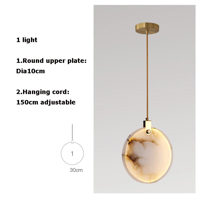 Modern Decorative Lighting Attic Lobby LED Chandelier Luxury Living Room Staircase Marble Pendant Light Villa Ceiling Chandelier