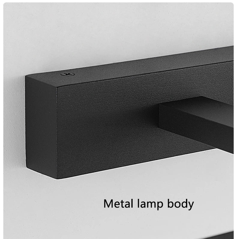 Modern Mirror Vanity Lamp Bathroom Wall Light 40cm/50cm/60cm/70cm/80cm/90cm LED Cloakroom Mirror Lights Gold Silver Black 220V