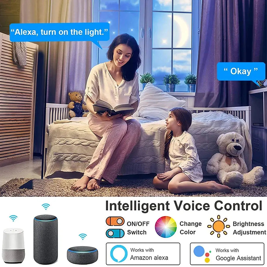 85-265V 220V Smart WiFi BLE LED Ceiling Light 24W Round Ceiling Lamp Room Indoor Lighting Tuya Smart Life App Alexa Geogle Home
