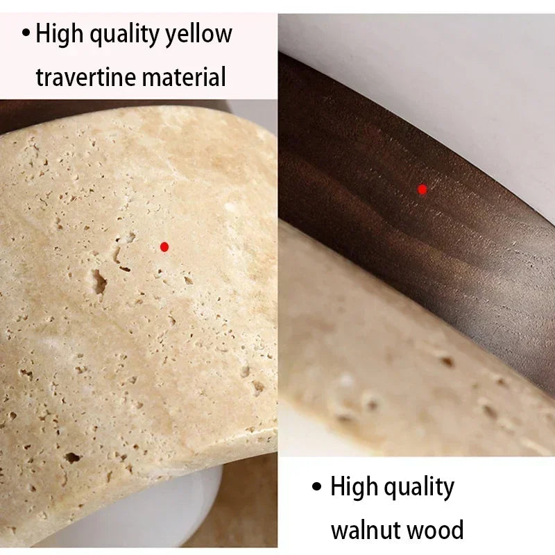 Modern Stone Travertine Ceiling Lamp Bedroom Corridor Flush Mounted Foyer Hallway Staircase Indoor Lighting Fixture Decoration