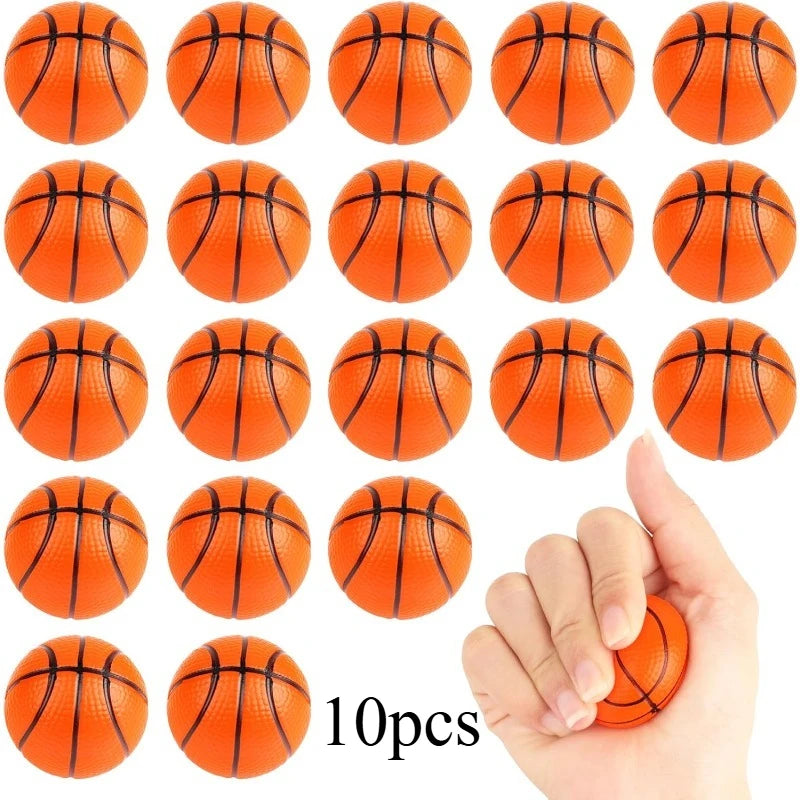 Mini Basketball Stress Balls Basketball Foam Sports Balls Small Squeeze Anxiety Bulk Toy Ball for Kids Basketball Party Supplies
