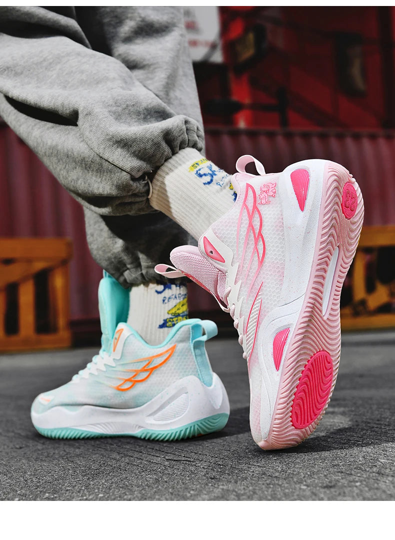 Men's Training Basketball Shoes Anti Slip Durable Cushion Lightweight Breathable Sneakers Outdoor Indoor Athletic Sport Shoes