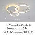 Smart Home Modern Round Design LED Ceiling Chandelier For Living Room Restaurant Bedroom Circle Rings Lighting Fixture Luminaire