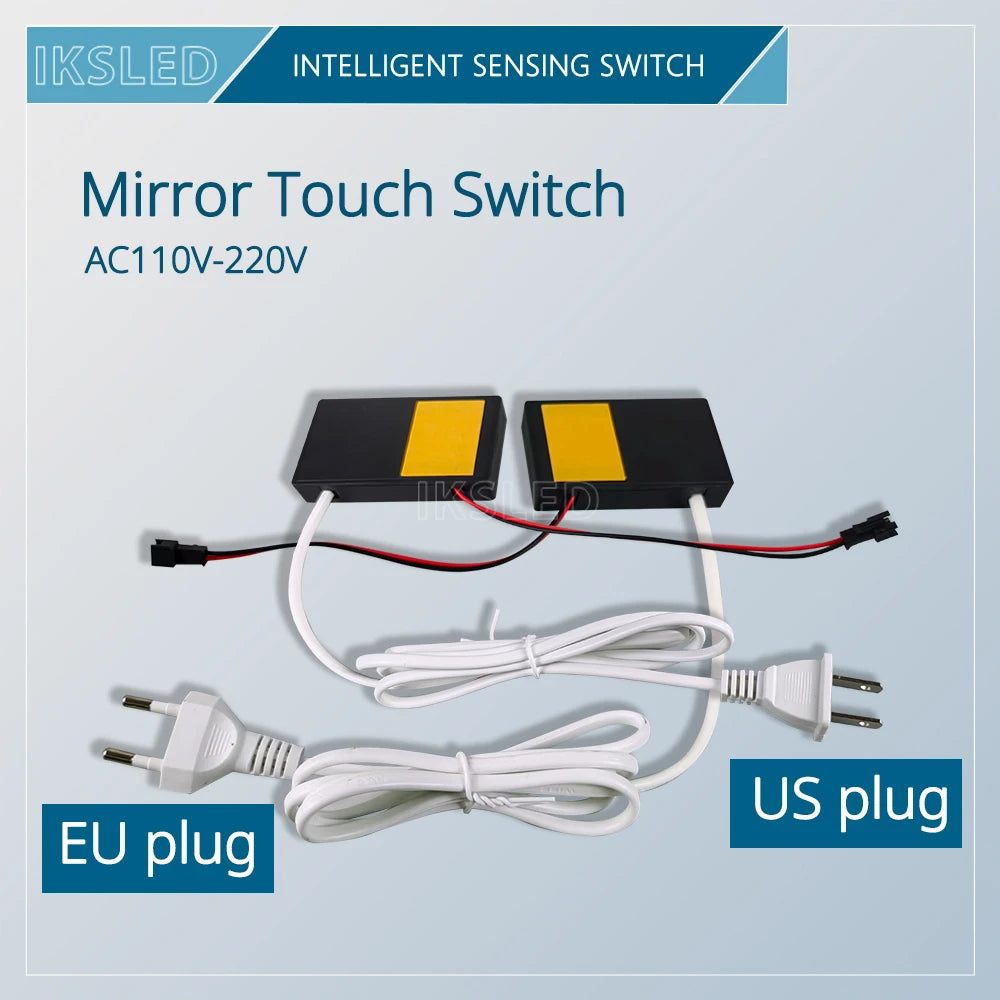 220V 110V Touch Sensor Switch  LED Smart Single Key Mirror Light Switch Touch Dimmer Switch For Bathroom Mirror