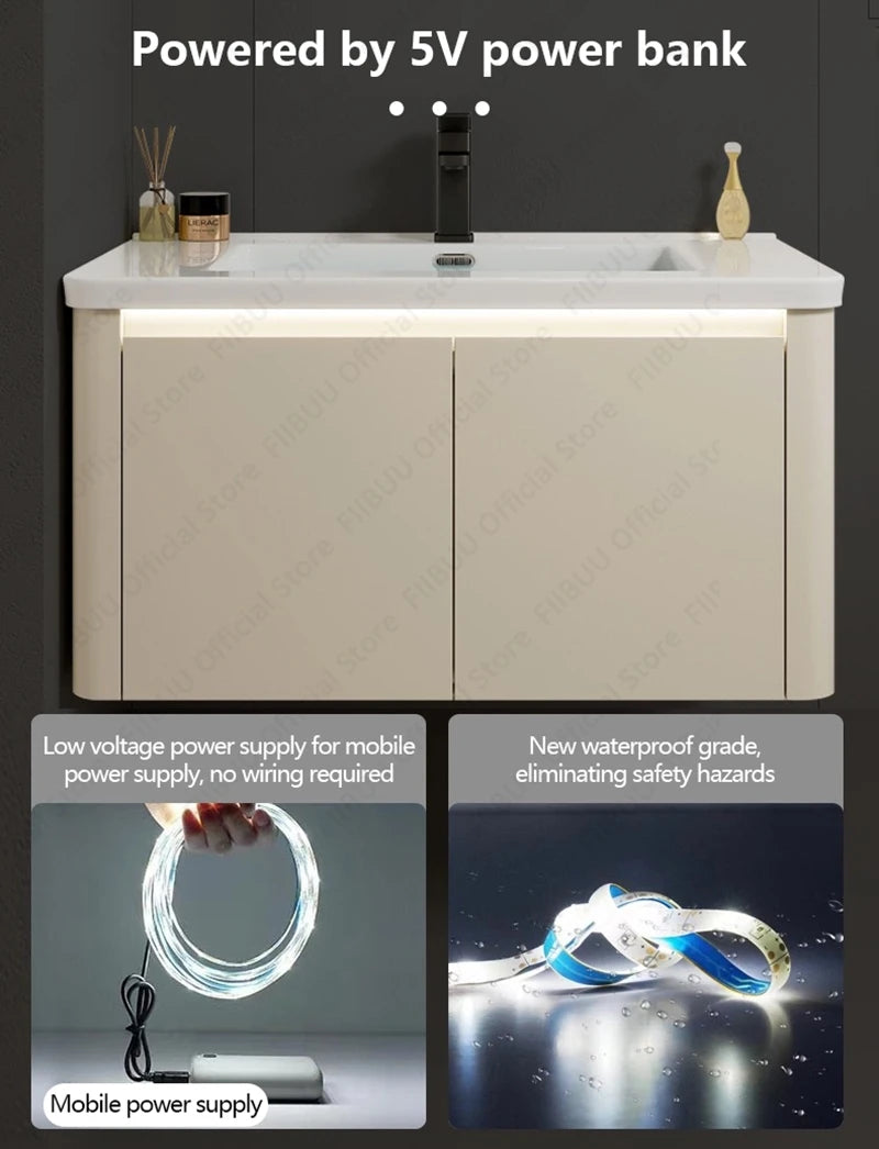 Modern Bathroom Vanity Wall Mounted Bathroom Storage Cabinet, High-Definition Mirror Integrated Bathroom Furniture Accessories