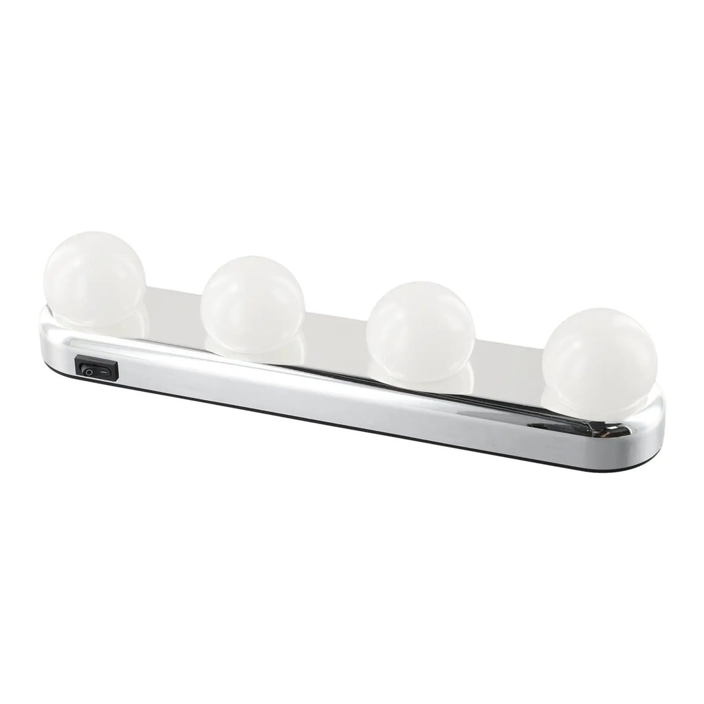 Vanity Lights For Mirror Lighted Makeup Vanity Mirror Dimmable Lights 4 LED Lamps Suction-Cup Mounting Bathroom For Tabletop