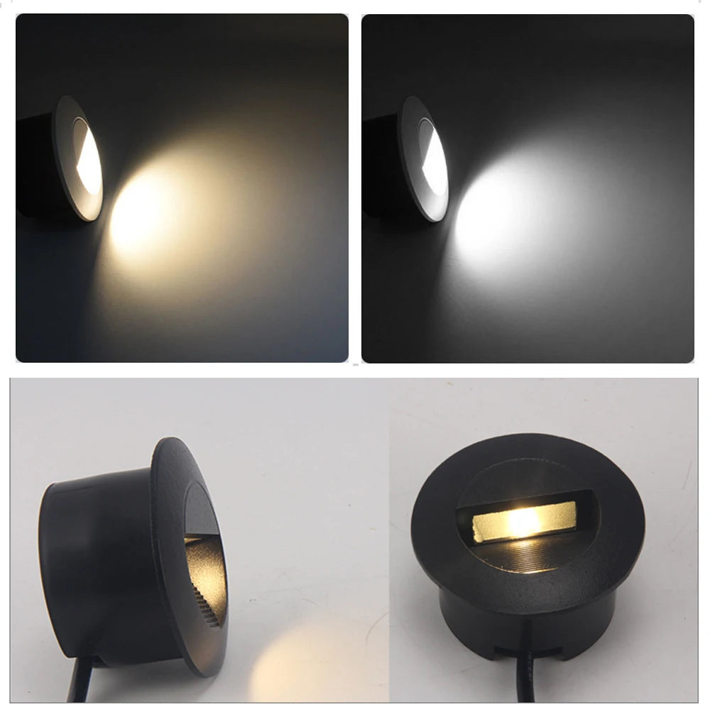 Indoor Outdoor Stair Light 3W Wall Lamp Exterior Sconce Garden Yard Lighting for Balcony Gate Fence Staircase Walkway Waterproof