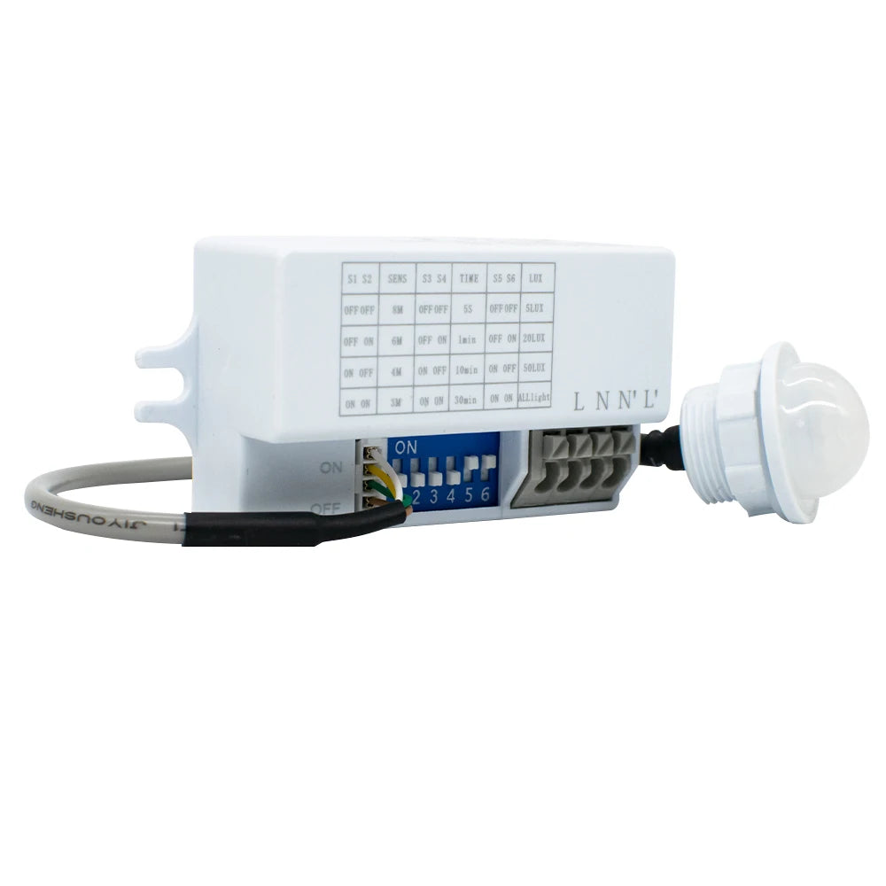 Motion Sensor Light Switch 220V 110V Pir Presence Sensor for Lighting Time Delay Adjust Movement Detector Lamp Automatic