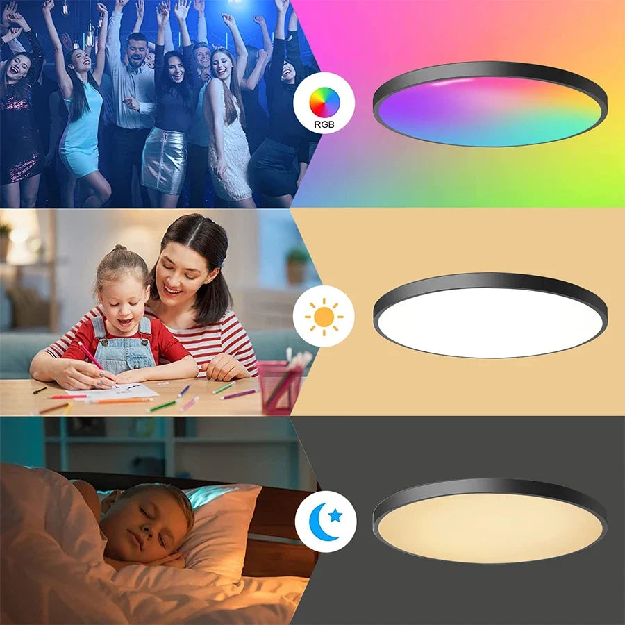 85-265V 220V Smart WiFi BLE LED Ceiling Light 24W Round Ceiling Lamp Room Indoor Lighting Tuya Smart Life App Alexa Geogle Home