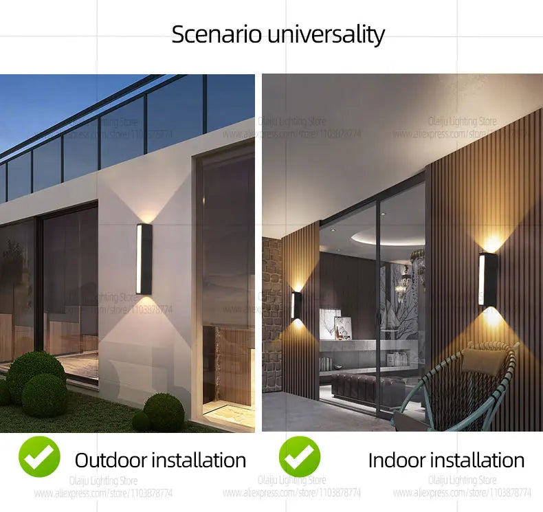 Outdoor Wall Lamp Simple Style Villa Courtyard Corridor Lights IP65 Indoor Living Room Wall Decoration Lamp Garden Wall Fitting
