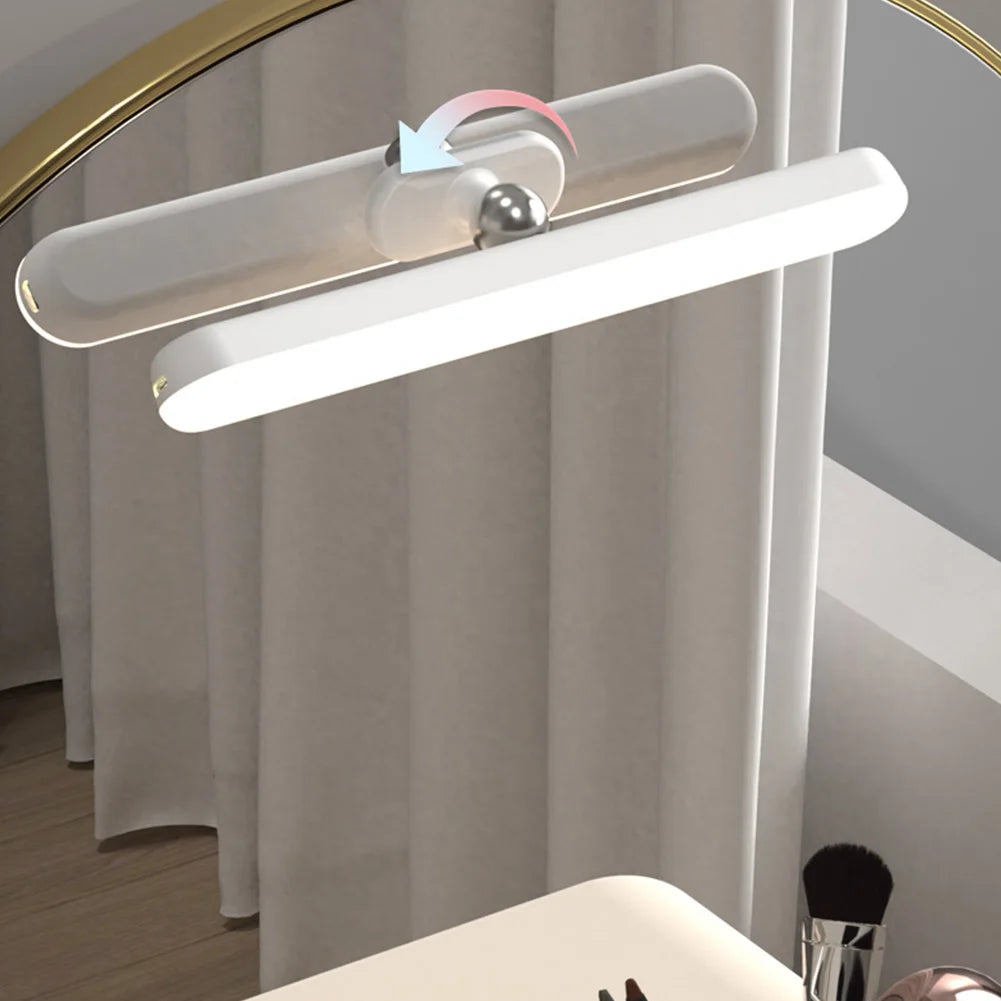Wireless Mirror Vanity Lights Battery Operated LED Eye Protection Light Adjustable Color Brightness & Angle for Home Bathroom