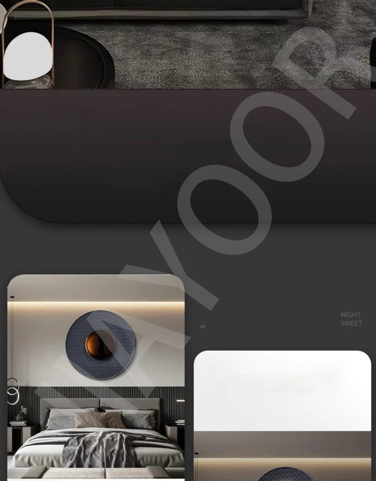Indoor Modern Minimalist Designer LED Lamp Porch Bedroom Bedside Lighting Decoration Round Background Creative UFO Wall Sconces