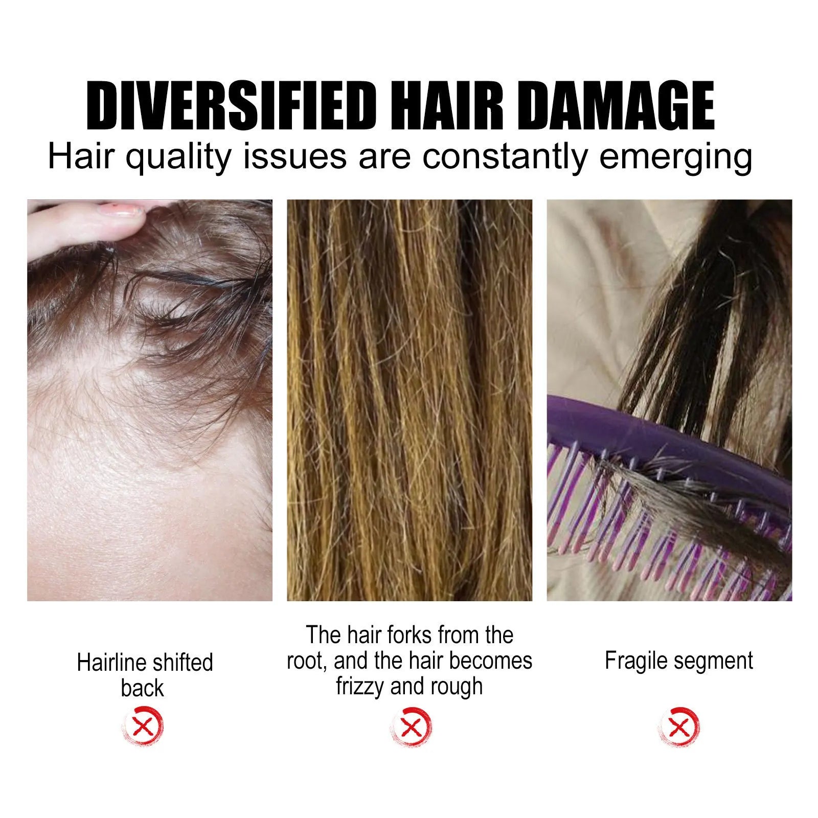 Rice Hair Care Spray Strong Hair Moisturizing Scalp Supple Nourishing Lustrous Moisturizing Hair Care