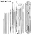 10pcs Stainless Steel Pedicure Tool Set Precision Manicure Knife for Removing Dead Skin Callus Portable Foot Cuticle Care Tools