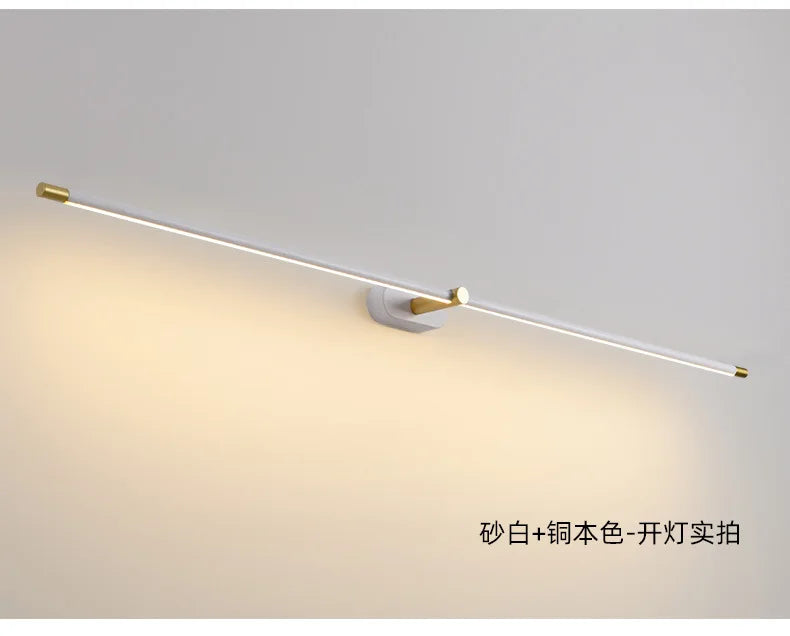 Modern Mirror LED Wall Lamps Minimalist Bathroom Wall Lamps For Bedroom Bedside Sconces Decorative Wall Mirrors Lighting Fixture