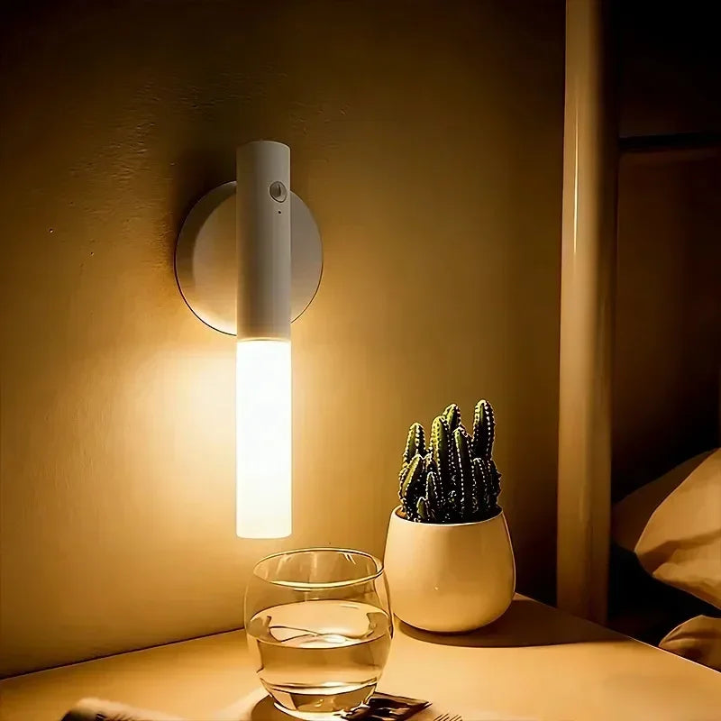 Smart Sensor Night Light Rechargeable LED Wall Light Magnetic Lamp Suitable for Bedroom Corridor and Stair Wall Night Light