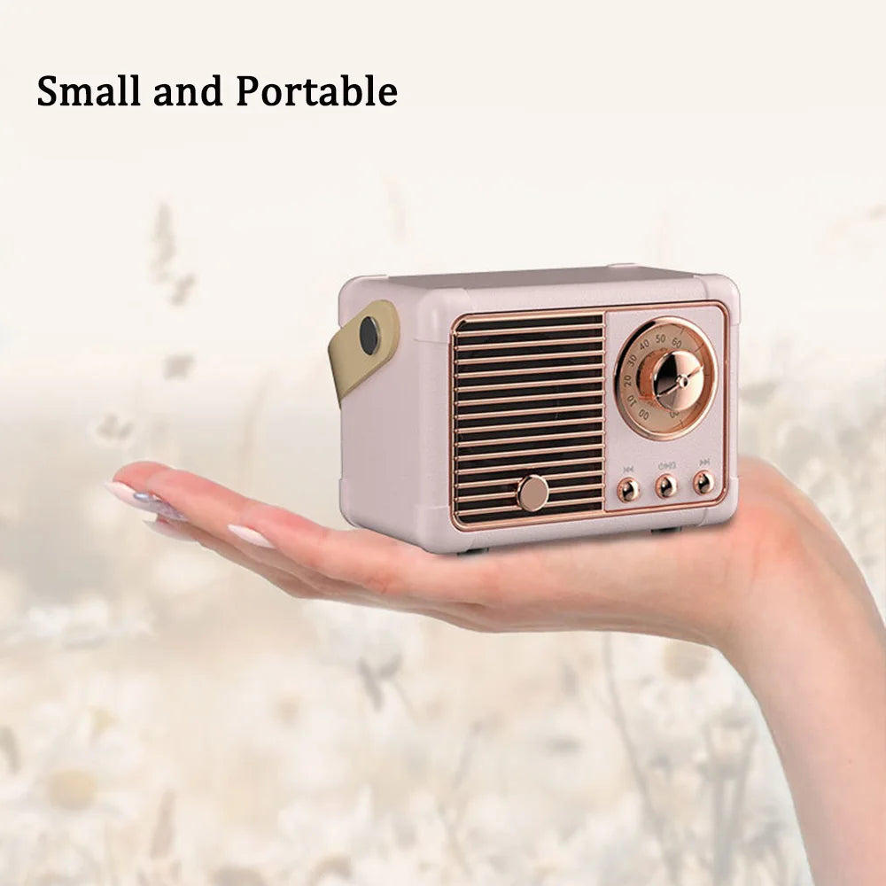 Wireless Bluetooth Speaker Sound Stereo Portable USB Charging Mini Speakers Travel Music Player Retro Music Box Dropshipping