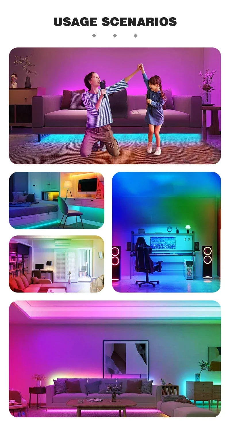 Smart Tuya RGB Ceiling Light with Backlight Bluetooth APP Remote Control Dimming Living Room Bedroom Home Decor Led Ceiling Lamp