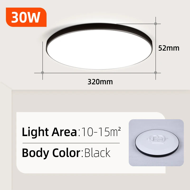 Modern Ceiling Lamp 220V Dustproof Led  Ultra-thin Ceiling Chandelier for Indoor Living Room Bedroom Decorative Ceiling Light