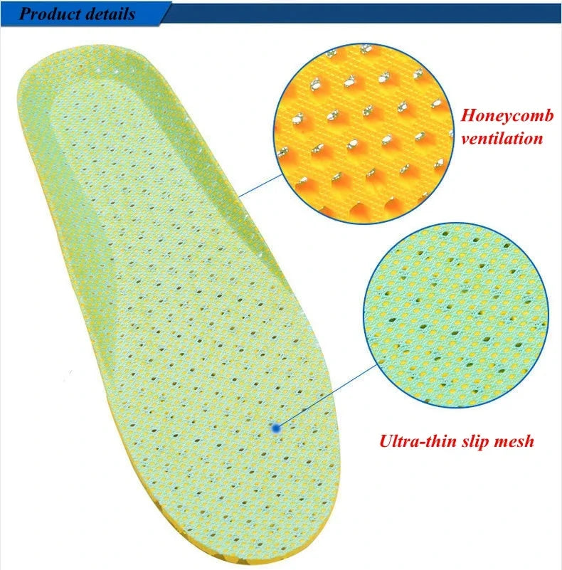 Memory Foam Insoles for Sneakers Honeycomb Breathable Insole Sports Shoe Pad Inserts Orthopedics Flat Feet Pads for Woman Man