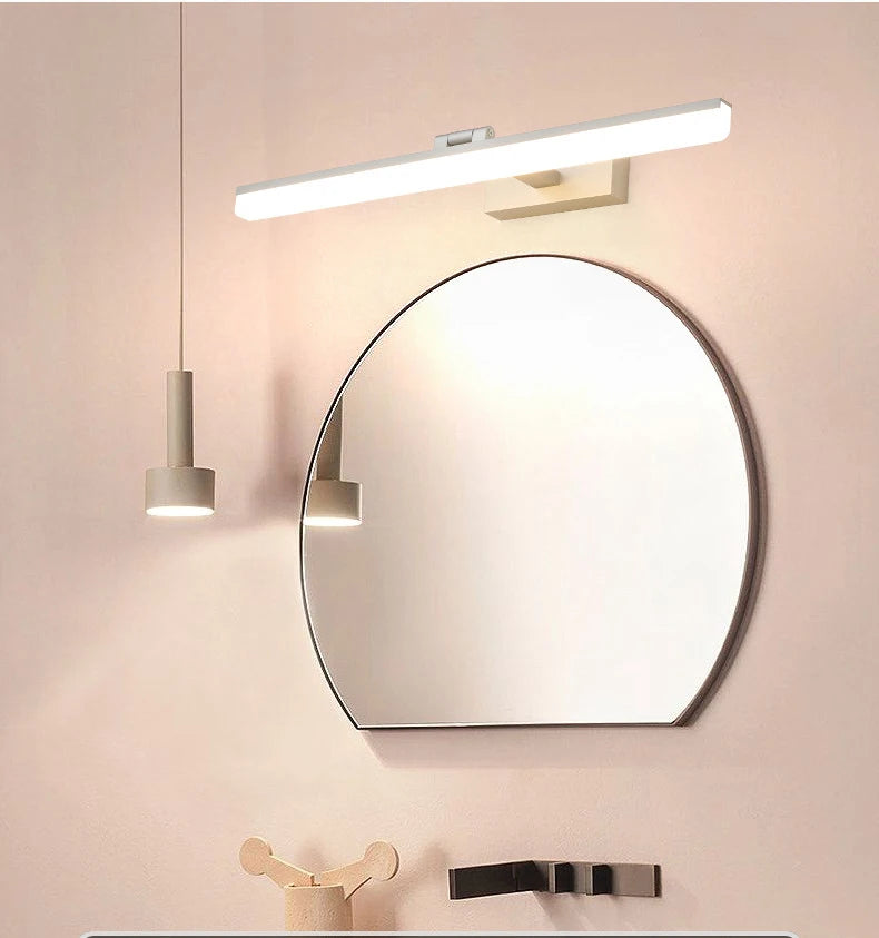 Modern Mirror Vanity Lamp Bathroom Wall Light 40cm/50cm/60cm/70cm/80cm/90cm LED Cloakroom Mirror Lights Gold Silver Black 220V