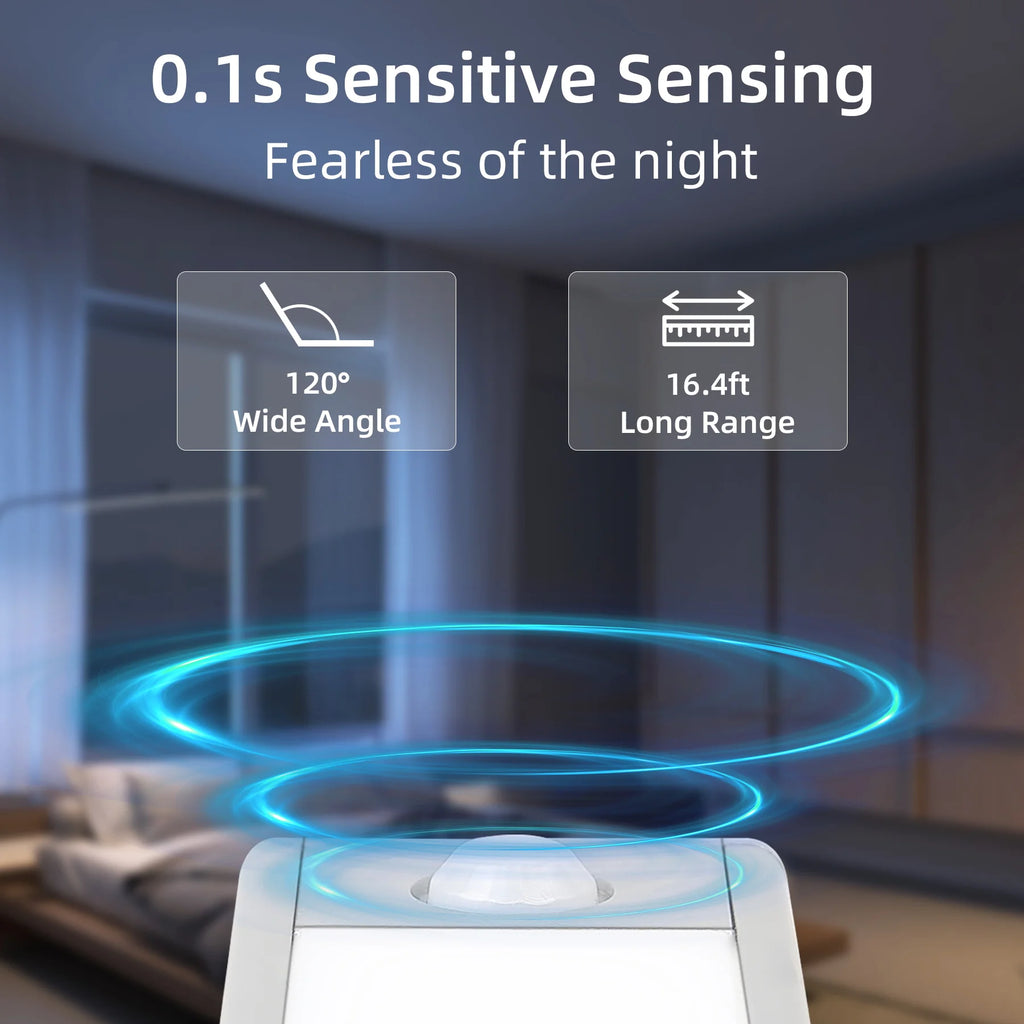 Motion Sensor Light Dimmable USB Rechargeable Lamp 3 Colors Night Light Cabinet Light Bedside Lamps  Battery Lamp LED Light Fixt