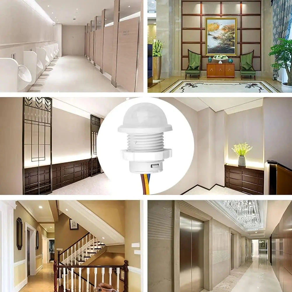 Motion Sensor Light Switch,Sensor Smart Detection Switch,30 Second Delay Working,Ceiling or Wall Mount for LED Lamp,Bulb Light