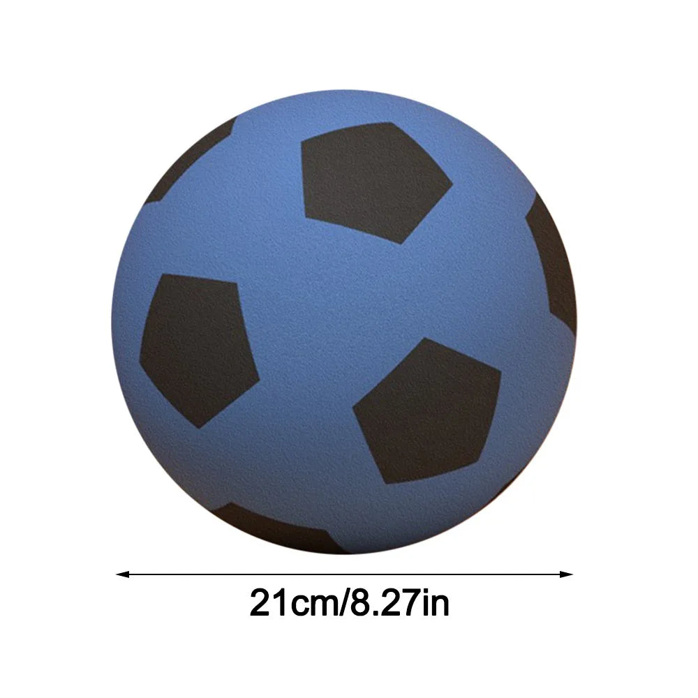 High-Elastic Silent Football Easy to Grip Low Noise Low Noise Foam Soccer Ball Lightweight Squeezable Indoor Training Ball
